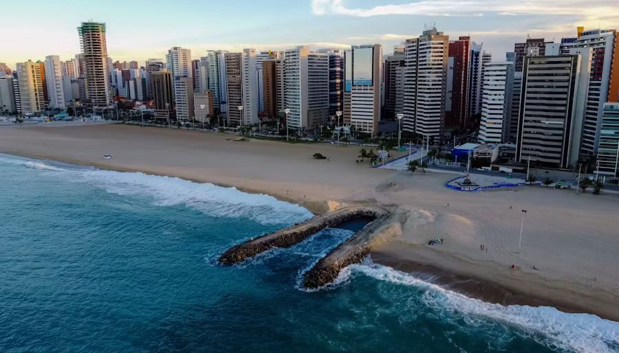 Fortaleza seafront and skyline